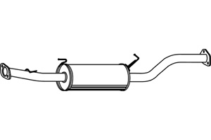 Intermediate muffler in the group  at  Professional Parts Sweden AB (P3985)