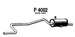 Rear muffler i gruppen Tillflligt dolda artiklar hos  Professional Parts Sweden AB (P4002)