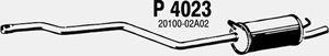 Rear muffler i gruppen Tillflligt dolda artiklar hos  Professional Parts Sweden AB (P4023)