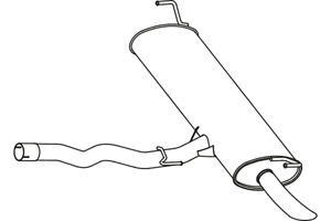 Rear muffler i gruppen Tillflligt dolda artiklar hos  Professional Parts Sweden AB (P4024)