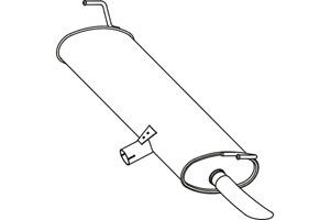 Rear muffler in the group  at  Professional Parts Sweden AB (P4035)