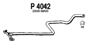 Intermediate pipe in the group  at  Professional Parts Sweden AB (P4042)