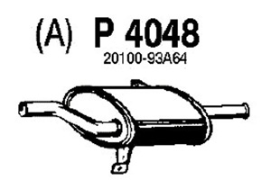 Rear muffler in the group  at  Professional Parts Sweden AB (P4048)
