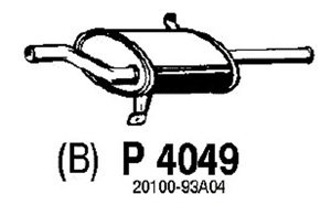 Rear muffler in the group  at  Professional Parts Sweden AB (P4049)