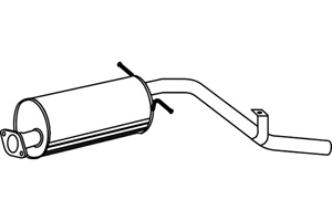 Rear muffler i gruppen Tillflligt dolda artiklar hos  Professional Parts Sweden AB (P4054)