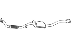 Intermediate muffler in the group  at  Professional Parts Sweden AB (P4055)