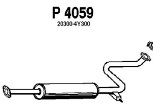 Intermediate muffler in the group  at  Professional Parts Sweden AB (P4059)
