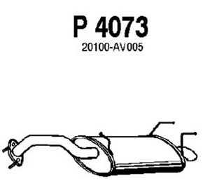 Rear muffler i gruppen Tillflligt dolda artiklar hos  Professional Parts Sweden AB (P4073)