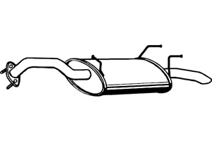 Rear muffler i gruppen Tillflligt dolda artiklar hos  Professional Parts Sweden AB (P4080)