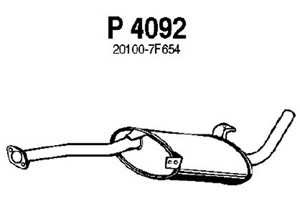 Intermediate muffler in the group  at  Professional Parts Sweden AB (P4092)
