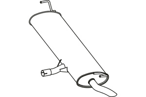 Rear muffler in the group  at  Professional Parts Sweden AB (P41016)