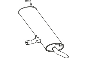 Rear muffler in the group  at  Professional Parts Sweden AB (P41018)
