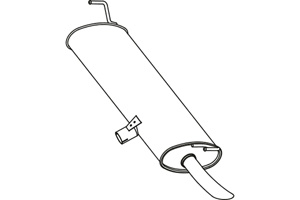 Rear muffler i gruppen Tillflligt dolda artiklar hos  Professional Parts Sweden AB (P41021)