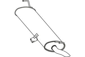 Rear muffler in the group  at  Professional Parts Sweden AB (P41023)