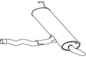Rear muffler in the group  at  Professional Parts Sweden AB (P41026)