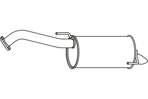 Rear muffler in the group  at  Professional Parts Sweden AB (P41035)