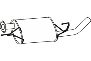 Intermediate muffler in the group Exhaust parts / Exhaust muffler & kits at  Professional Parts Sweden AB (P41041)