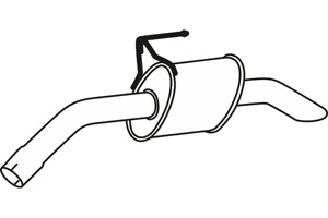 Rear muffler in the group Exhaust parts / Exhaust muffler & kits at  Professional Parts Sweden AB (P41042)