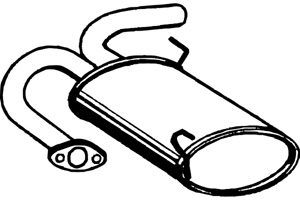 Rear muffler in the group  at  Professional Parts Sweden AB (P4105)