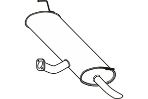 Rear muffler in the group Exhaust parts / Exhaust muffler & kits at  Professional Parts Sweden AB (P41060)