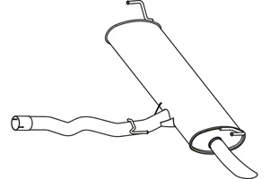 Rear muffler in the group Exhaust parts / Exhaust muffler & kits at  Professional Parts Sweden AB (P41065)