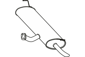 Rear muffler in the group Exhaust parts / Exhaust muffler & kits at  Professional Parts Sweden AB (P41066)