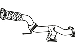 Front pipe in the group Exhaust parts / Exhaust muffler & kits at  Professional Parts Sweden AB (P41070)