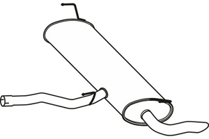 Rear muffler in the group Exhaust parts / Exhaust muffler & kits at  Professional Parts Sweden AB (P41072)