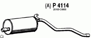 Rear muffler i gruppen Tillflligt dolda artiklar hos  Professional Parts Sweden AB (P4114)