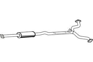 Intermediate muffler in the group Exhaust parts / Exhaust muffler & kits at  Professional Parts Sweden AB (P4124)