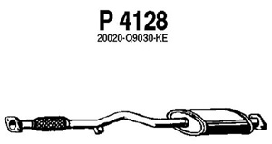 Intermediate muffler in the group  at  Professional Parts Sweden AB (P4128)