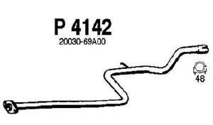 Intermediate pipe in the group  at  Professional Parts Sweden AB (P4142)