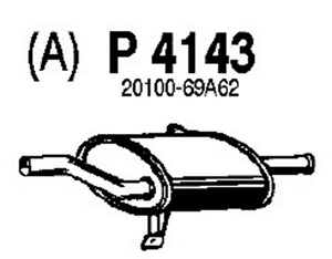 Rear muffler in the group  at  Professional Parts Sweden AB (P4143)