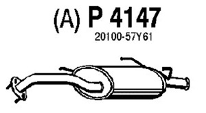 Rear muffler in the group  at  Professional Parts Sweden AB (P4147)