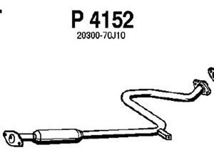 Intermediate muffler in the group  at  Professional Parts Sweden AB (P4152)