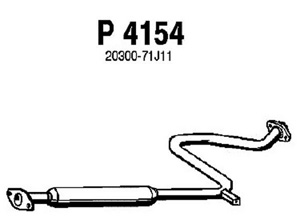 Intermediate muffler in the group  at  Professional Parts Sweden AB (P4154)