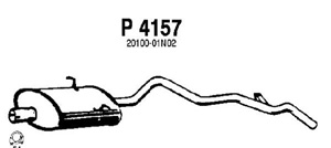 Rear muffler in the group  at  Professional Parts Sweden AB (P4157)