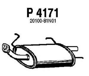 Rear muffler in the group  at  Professional Parts Sweden AB (P4171)