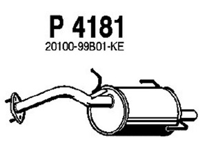 Rear muffler in the group  at  Professional Parts Sweden AB (P4181)