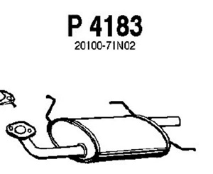 Rear muffler in the group  at  Professional Parts Sweden AB (P4183)