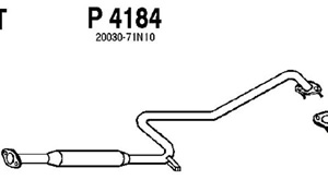 Intermediate muffler in the group  at  Professional Parts Sweden AB (P4184)