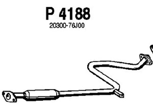 Intermediate muffler in the group  at  Professional Parts Sweden AB (P4188)