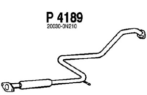 Intermediate muffler in the group  at  Professional Parts Sweden AB (P4189)