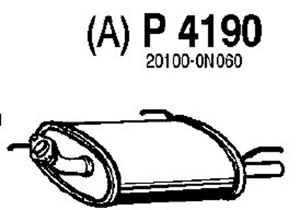 Rear muffler i gruppen Tillflligt dolda artiklar hos  Professional Parts Sweden AB (P4190)
