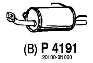Rear muffler in the group  at  Professional Parts Sweden AB (P4191)