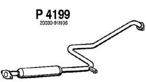 Intermediate muffler in the group  at  Professional Parts Sweden AB (P4199)