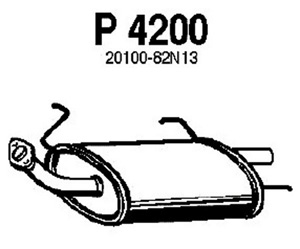 Rear muffler in the group  at  Professional Parts Sweden AB (P4200)