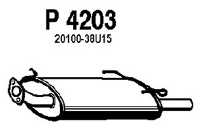 Rear muffler in the group  at  Professional Parts Sweden AB (P4203)