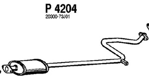 Rear muffler in the group  at  Professional Parts Sweden AB (P4204)