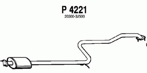 Intermediate muffler in the group  at  Professional Parts Sweden AB (P4221)